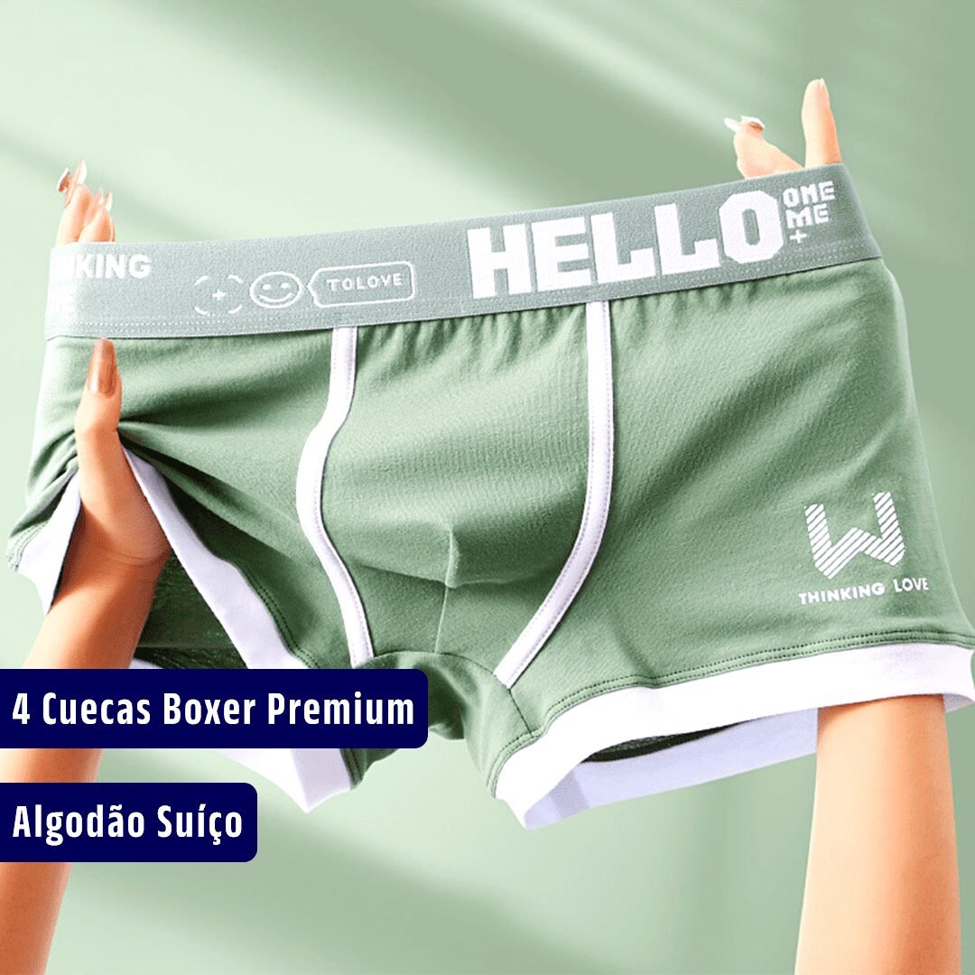 Cueca Boxer Premium de Algodão Suíço - Clube Boss