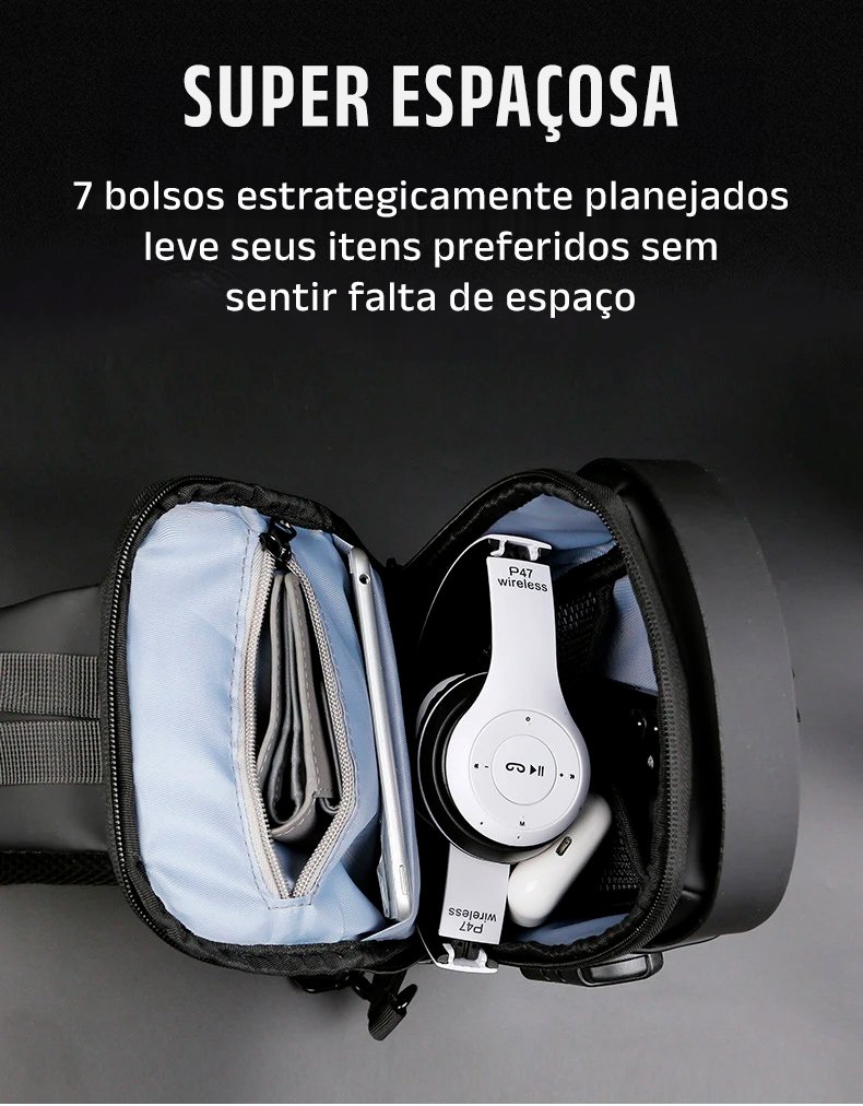 Smart Bag Clube | USB | AntiFurto | A prova d'àgua