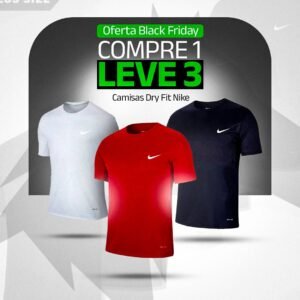 Kit de Camisetas Nικe Dry fit Academia Casual Unissex - Compre 1, Leve 3